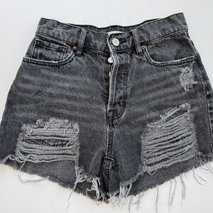 Pacsun ~ Distressed Gray Denim Shorts